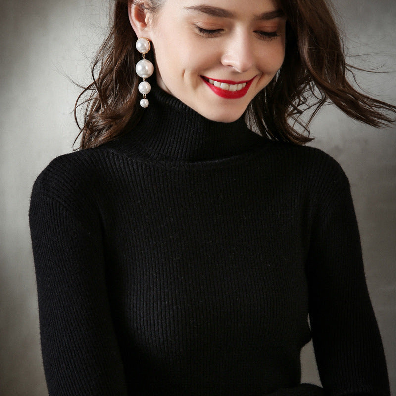 Pull à revers haut pour femme, chemise tendance
