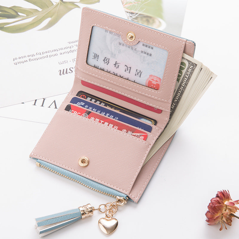 Porte-monnaie à fermeture éclair pour femmes, portefeuille, pochette