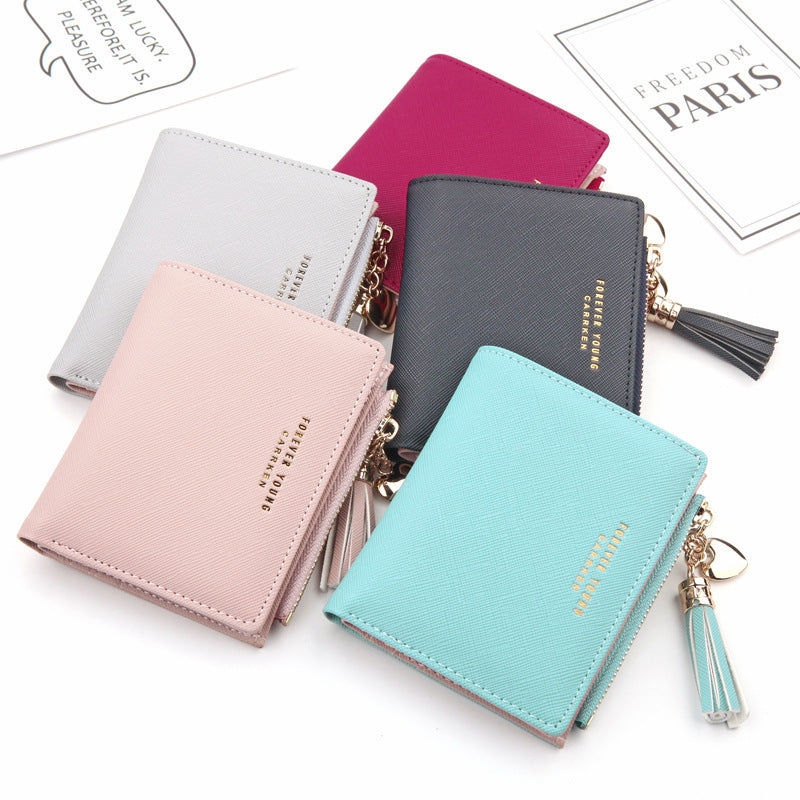 Porte-monnaie à fermeture éclair pour femmes, portefeuille, pochette