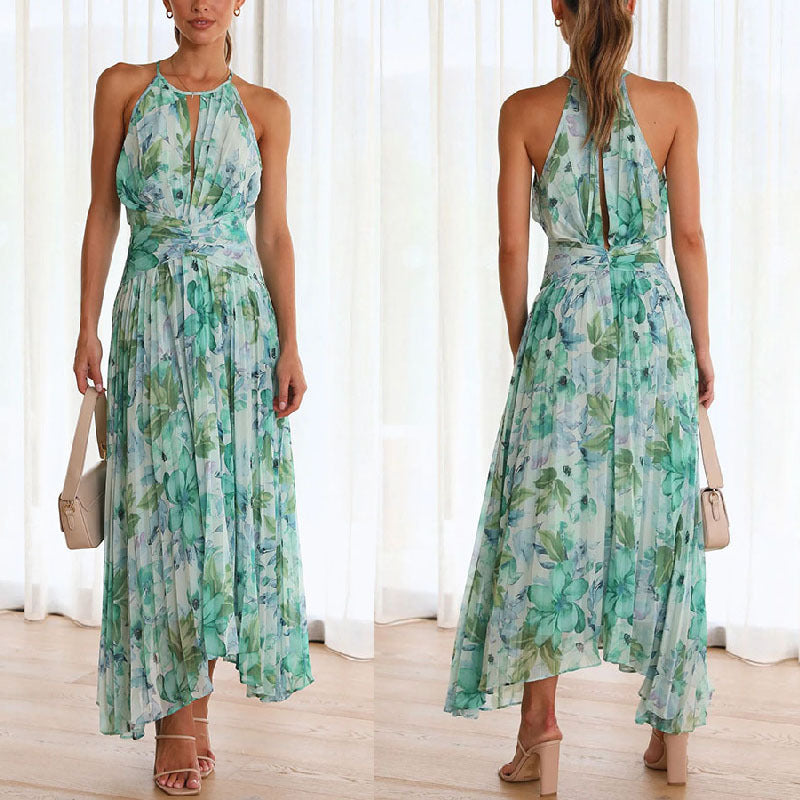 Robe sans manches à col en V