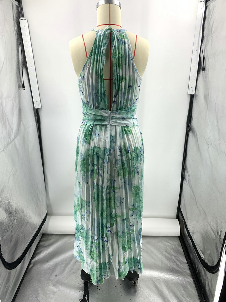 Robe sans manches à col en V