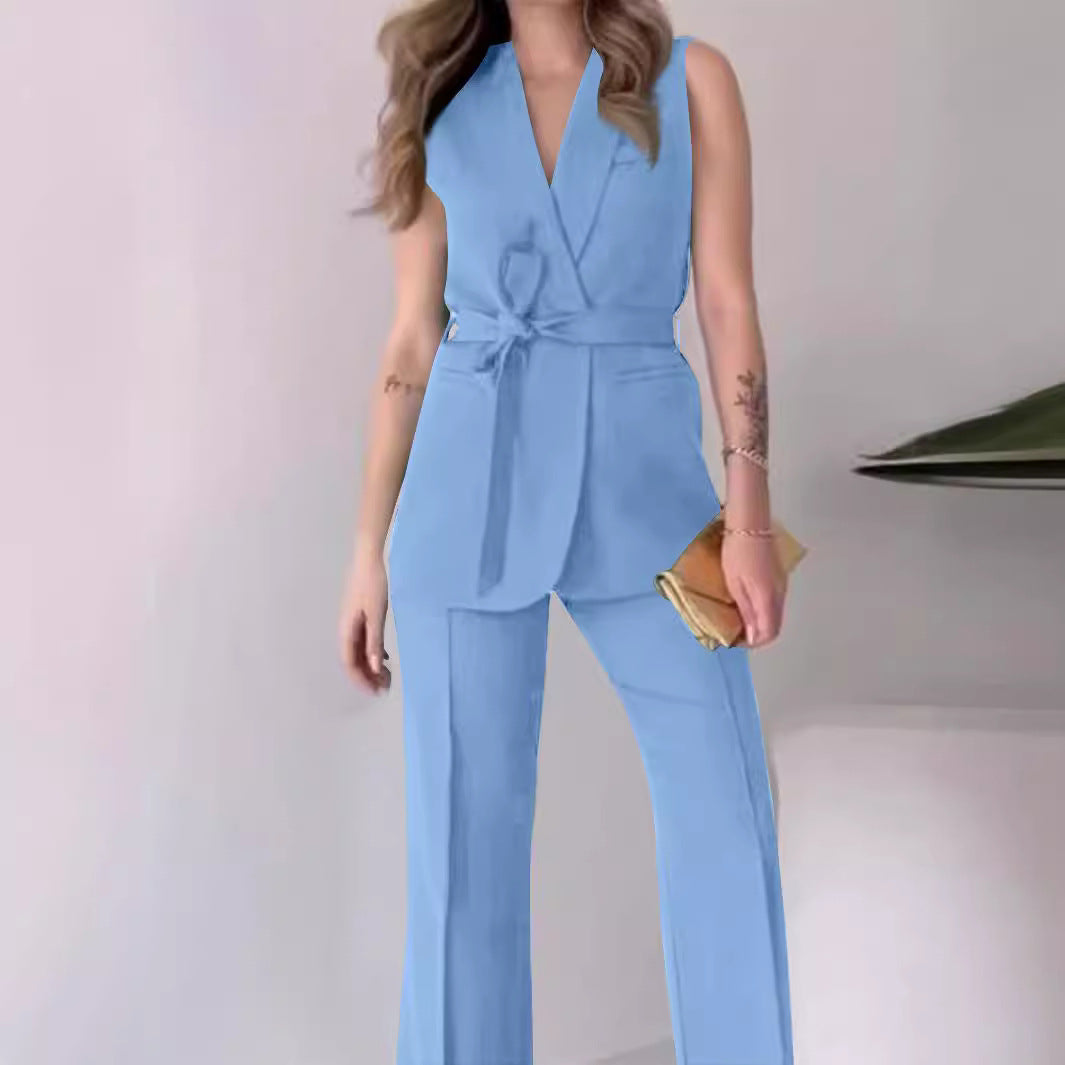 Tenue simple et élégante pour femme, couleur unie, décontractée et tendance