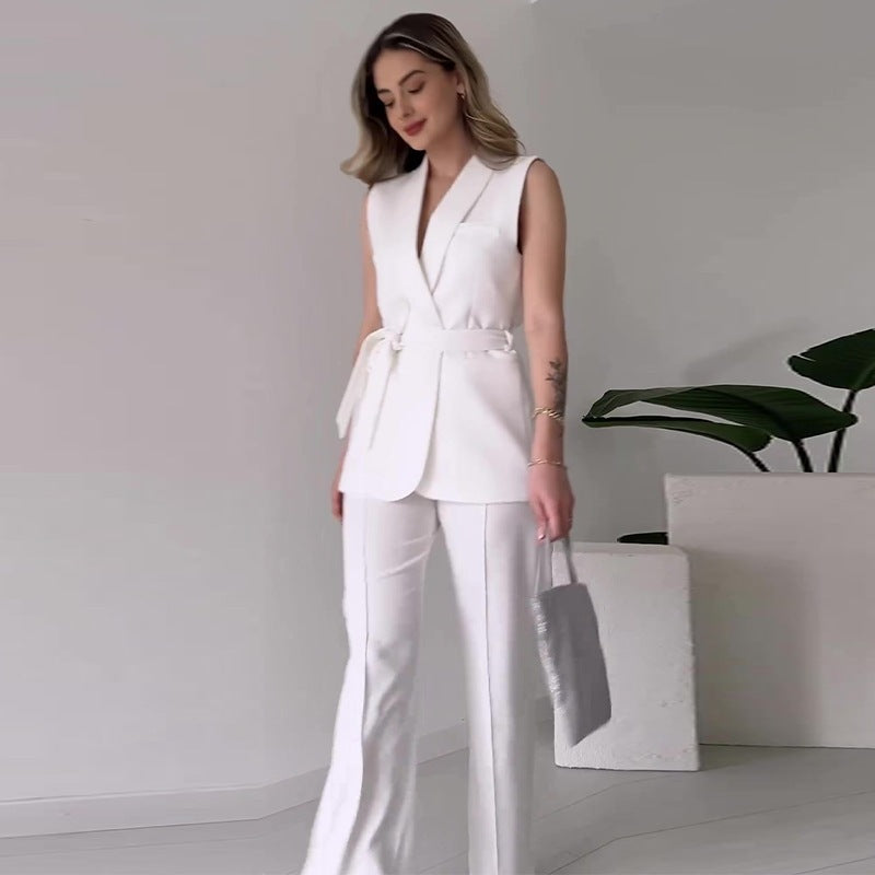 Tenue simple et élégante pour femme, couleur unie, décontractée et tendance