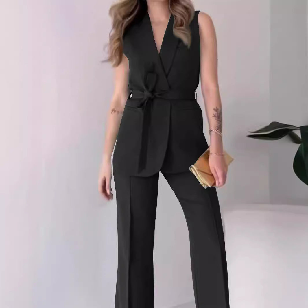 Tenue simple et élégante pour femme, couleur unie, décontractée et tendance