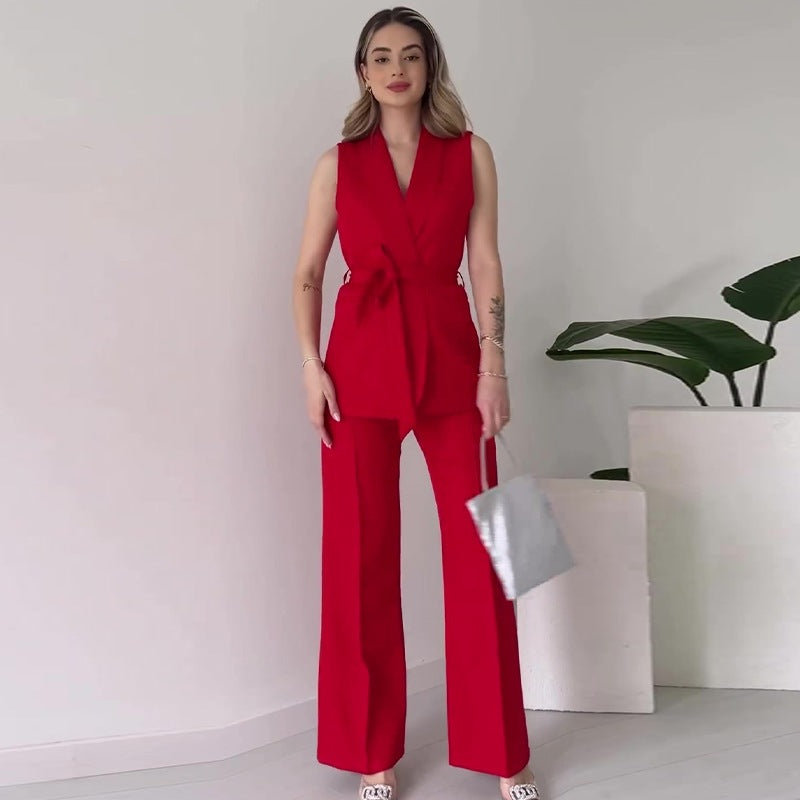Tenue simple et élégante pour femme, couleur unie, décontractée et tendance