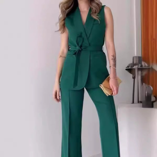Tenue simple et élégante pour femme, couleur unie, décontractée et tendance