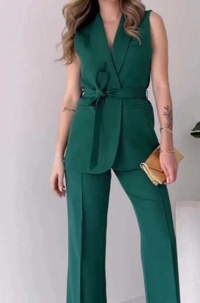 Tenue simple et élégante pour femme, couleur unie, décontractée et tendance