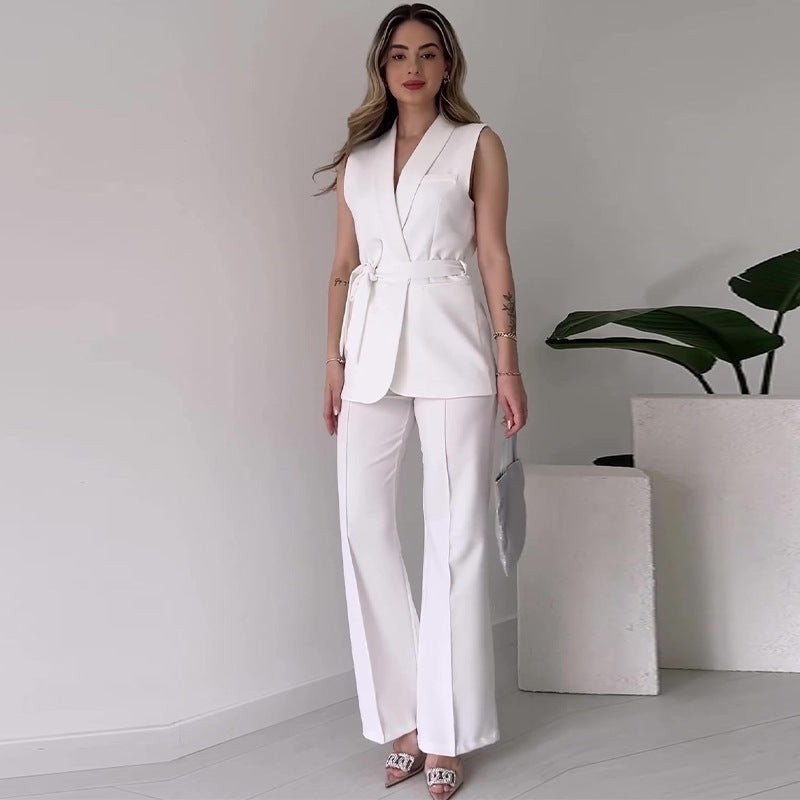 Tenue simple et élégante pour femme, couleur unie, décontractée et tendance