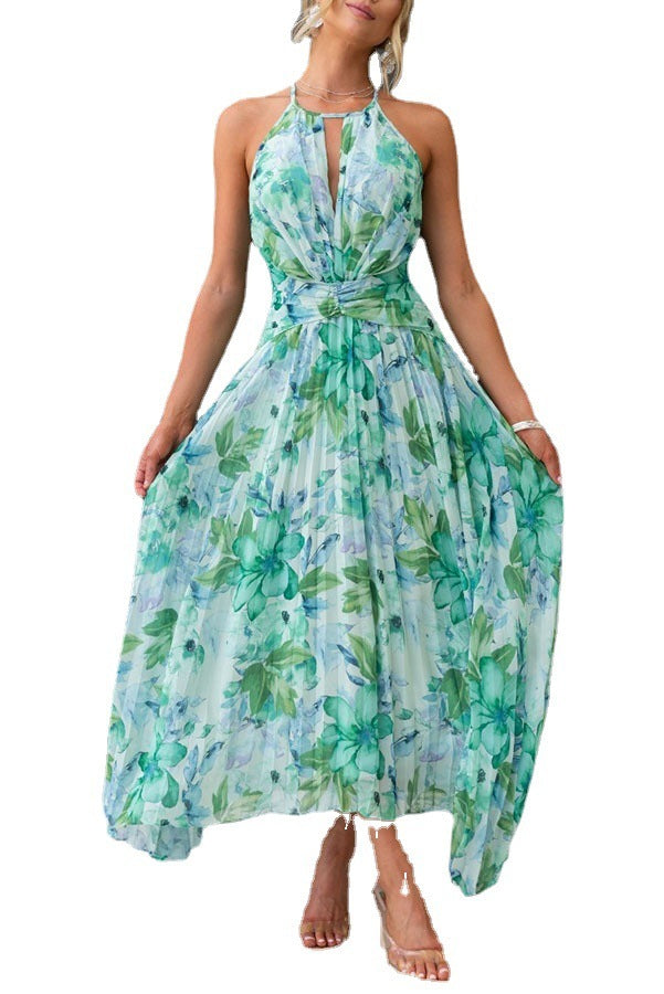 Robe sans manches à col en V