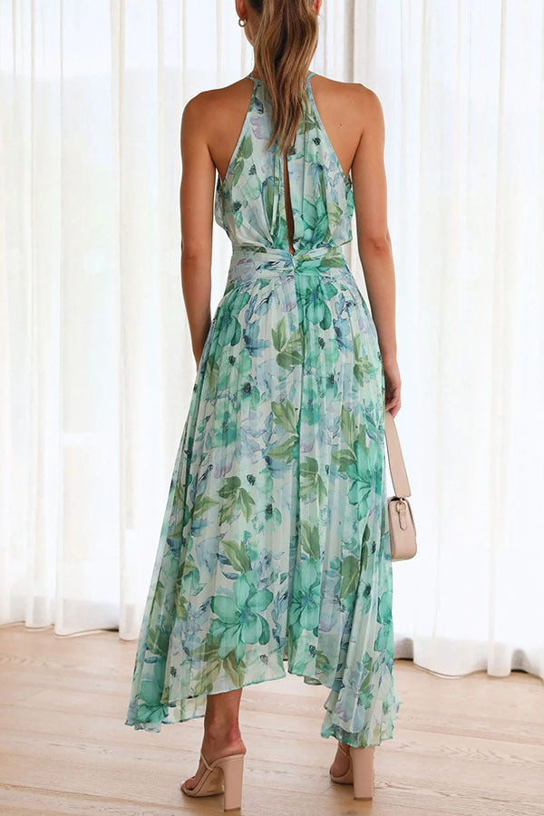 Robe sans manches à col en V