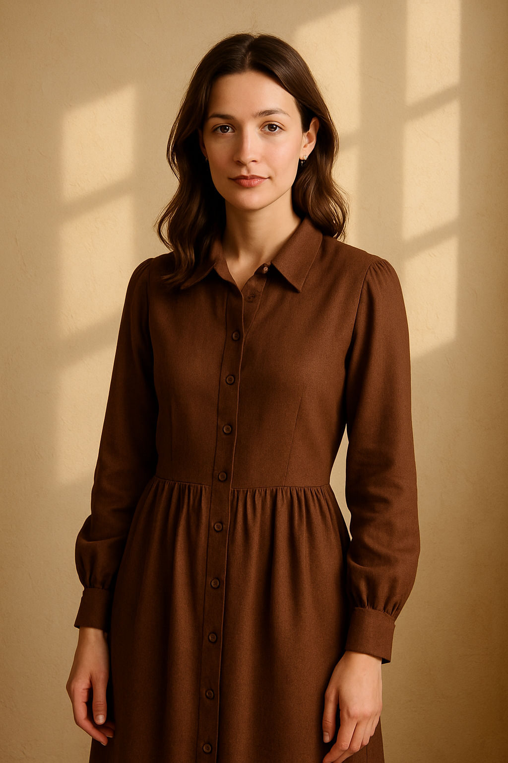 Robe longue en viscose marron Senai - Mirale — brown (vue 3)