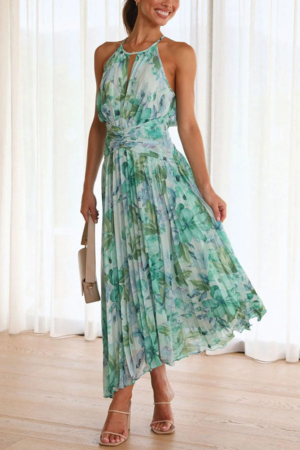 Robe sans manches à col en V