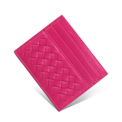Porte-cartes En Cuir Véritable Slim