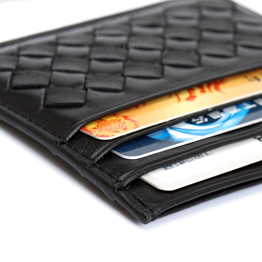 Porte-cartes En Cuir Véritable Slim