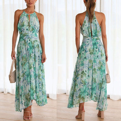 Robe sans manches à col en V