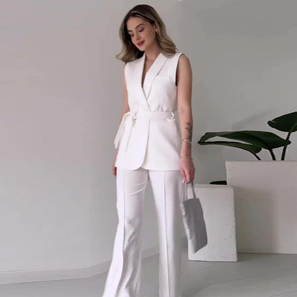 Tenue simple et élégante pour femme, couleur unie, décontractée et tendance