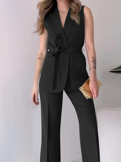 Tenue simple et élégante pour femme, couleur unie, décontractée et tendance