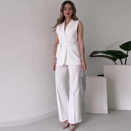 Tenue simple et élégante pour femme, couleur unie, décontractée et tendance