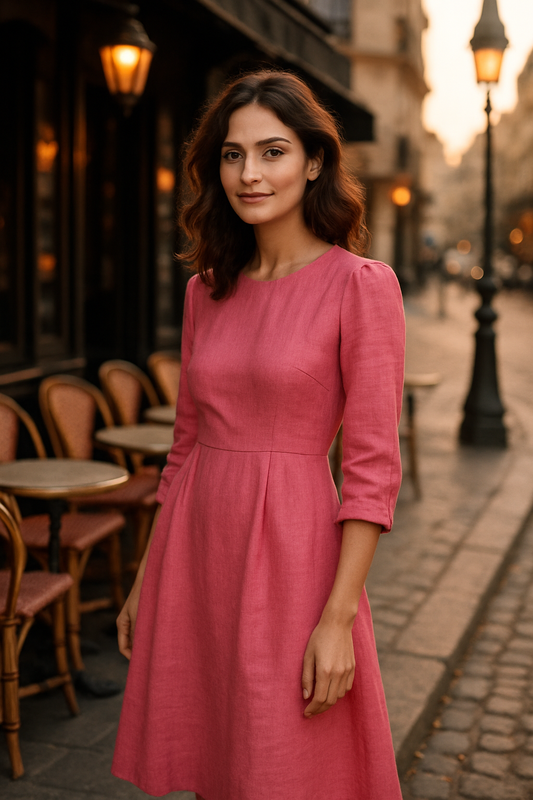 Robe Boyka en bleu élégant - Numoco — pink (vue 1)