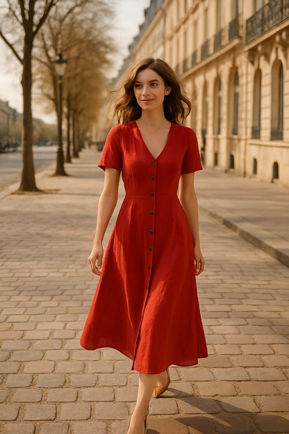 Robe Boyka en bleu élégant - Numoco — red (vue 2)