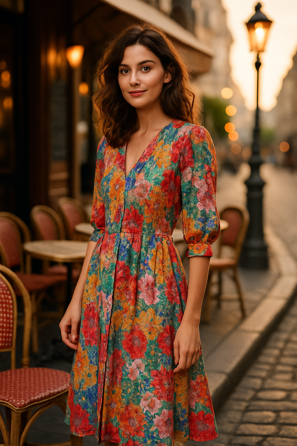 Robe Boyka en bleu élégant - Numoco — multicolor (vue 1)