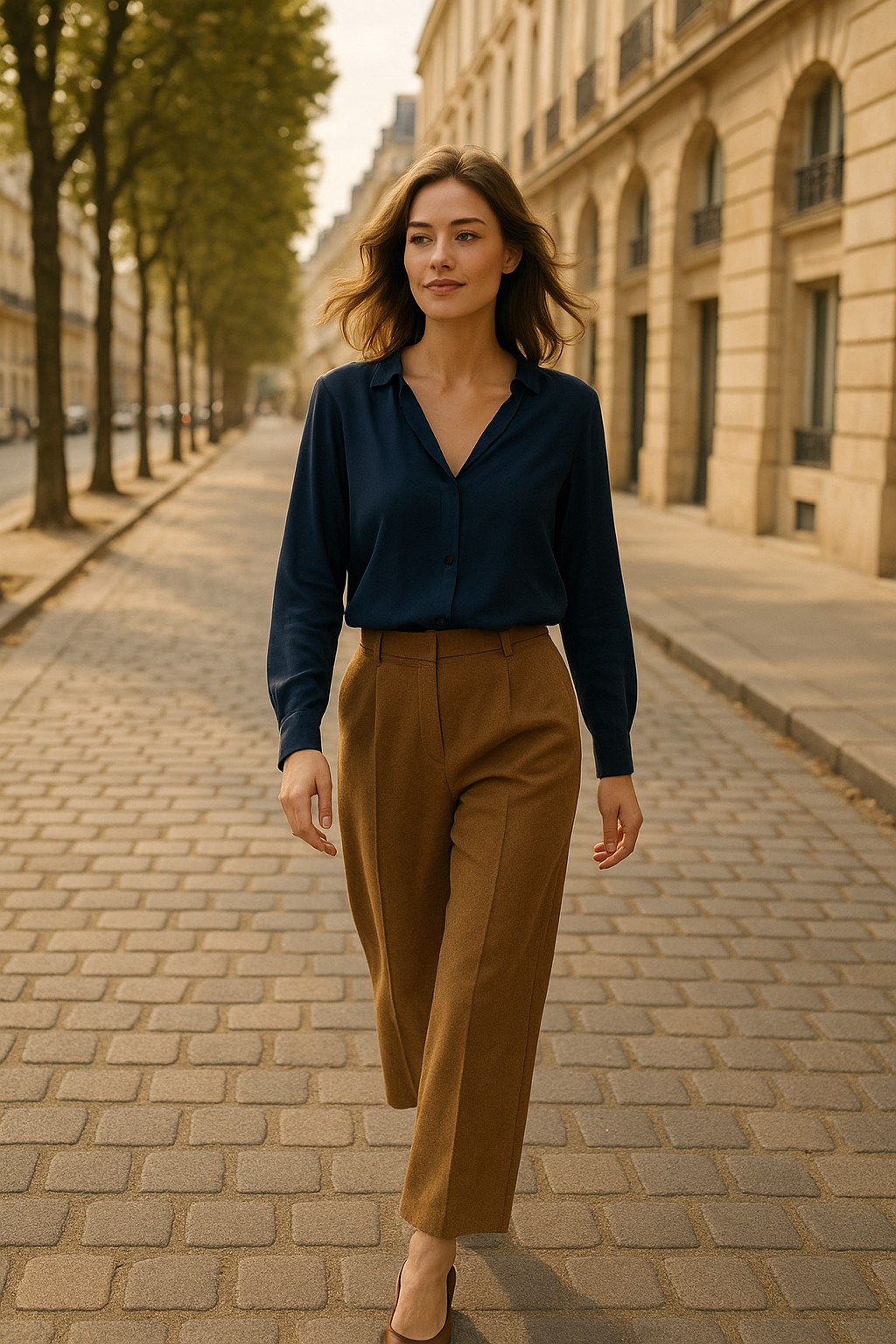 Blouse Lily en Viscose Bleu Marine - Mirale — navy blue (vue 2)