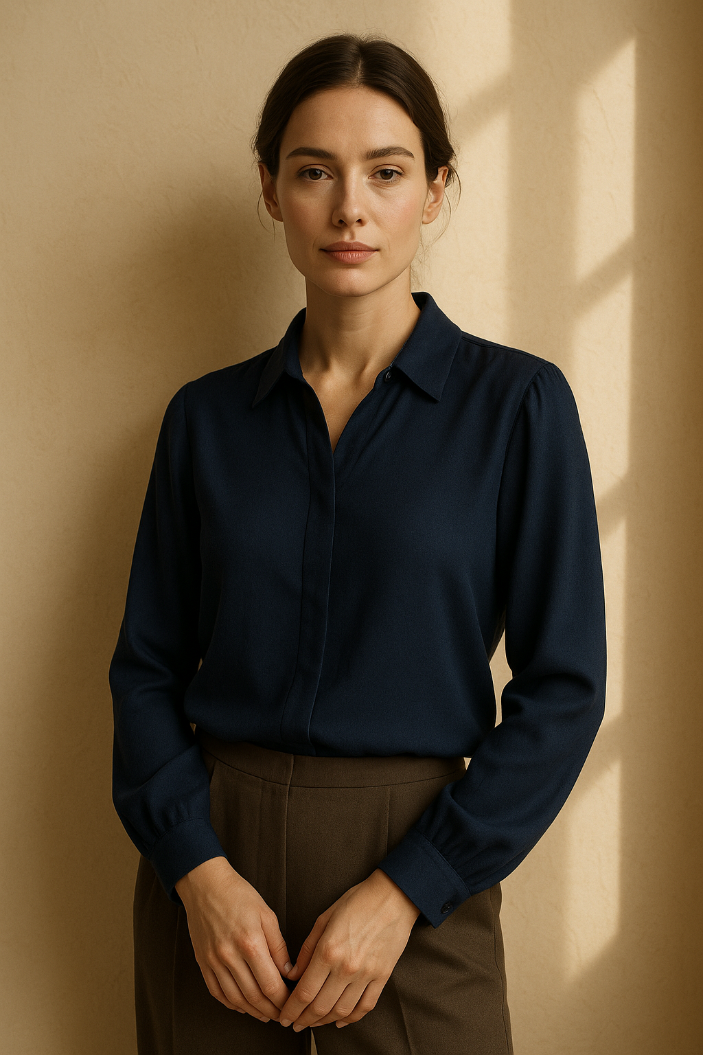 Blouse Lily en Viscose Bleu Marine - Mirale — navy blue (vue 3)