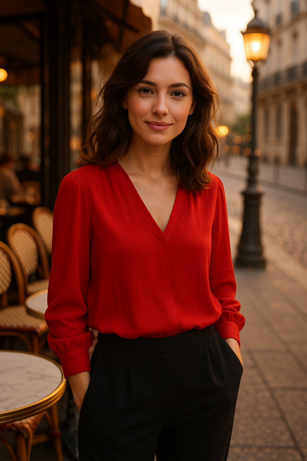 Blouse Lily en Viscose Bleu Marine - Mirale — red (vue 1)