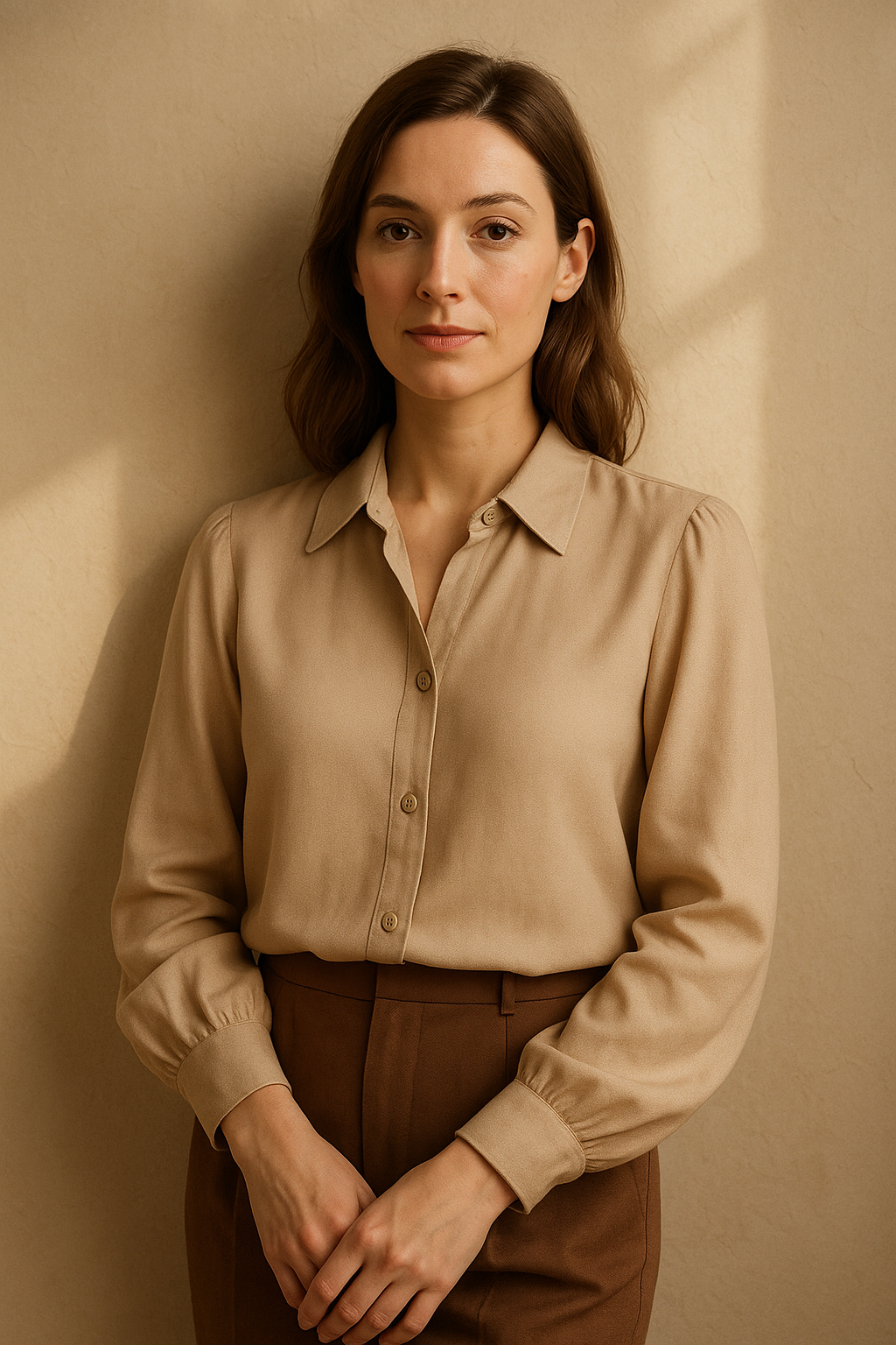 Blouse Lily en Viscose Bleu Marine - Mirale — beige (vue 3)