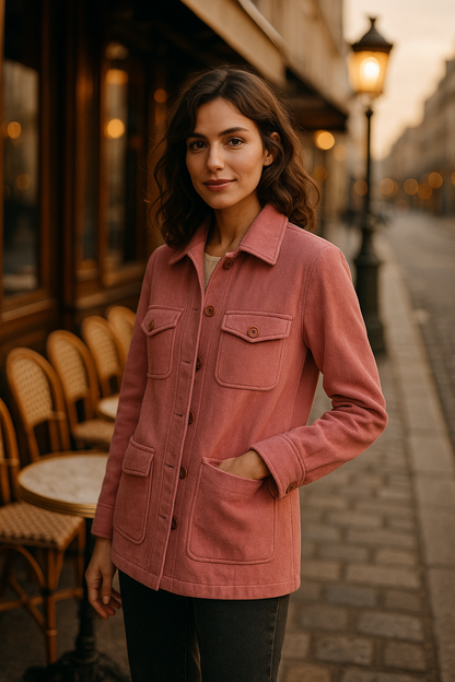 Gilet Fliss beige en coton - Mirale — pink (vue 1)