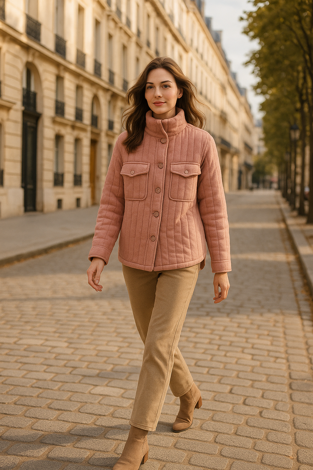Gilet Fliss beige en coton - Mirale — pink (vue 2)