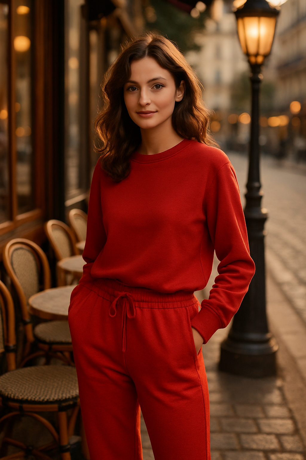 Pantalon de survêtement marron chic - Rue Paris — red (vue 1)