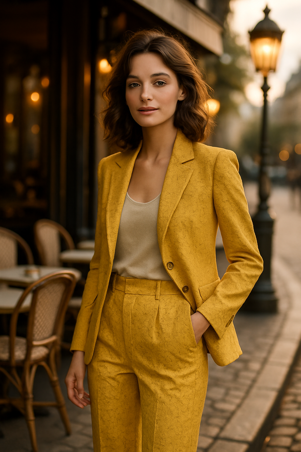Pantalon de survêtement marron chic - Rue Paris — yellow (vue 1)